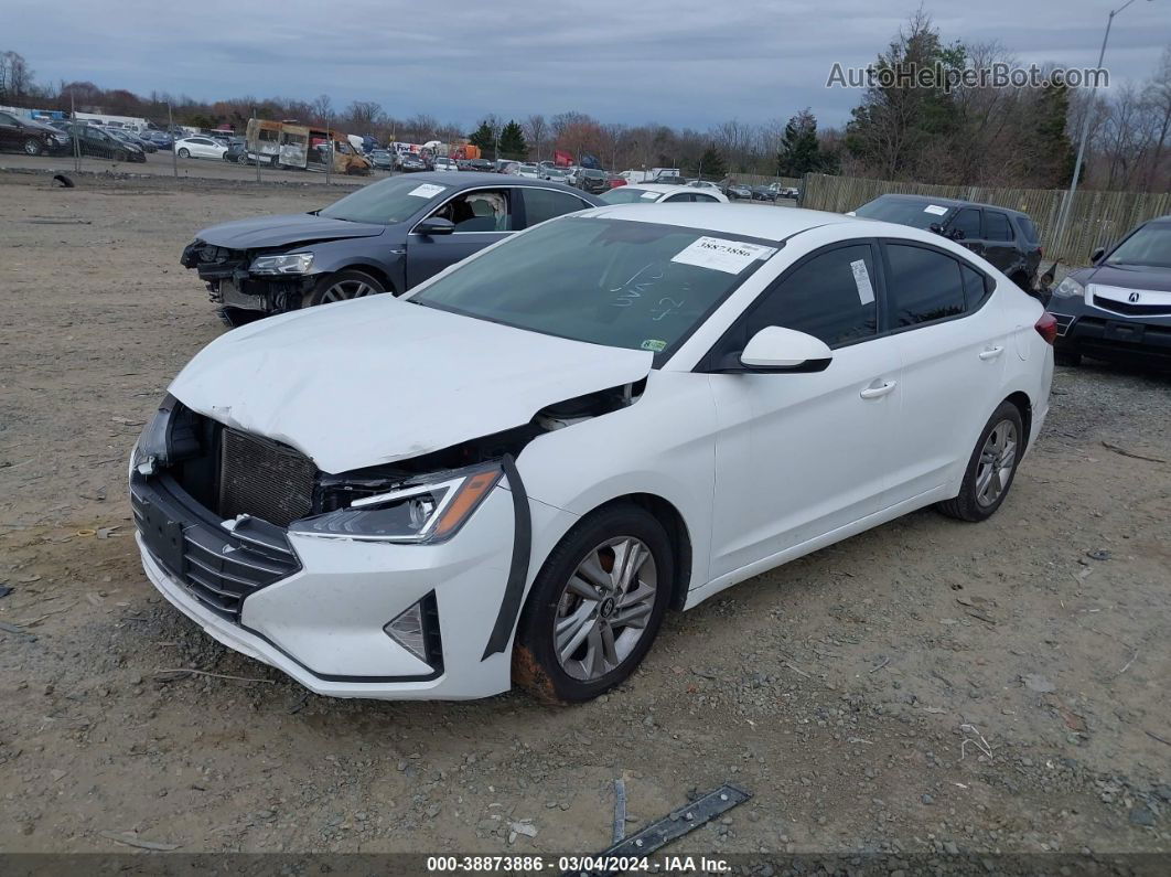 2019 Hyundai Elantra Sel White vin: 5NPD84LF2KH429552