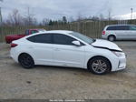 2019 Hyundai Elantra Sel White vin: 5NPD84LF2KH429552