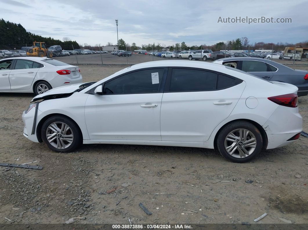 2019 Hyundai Elantra Sel White vin: 5NPD84LF2KH429552