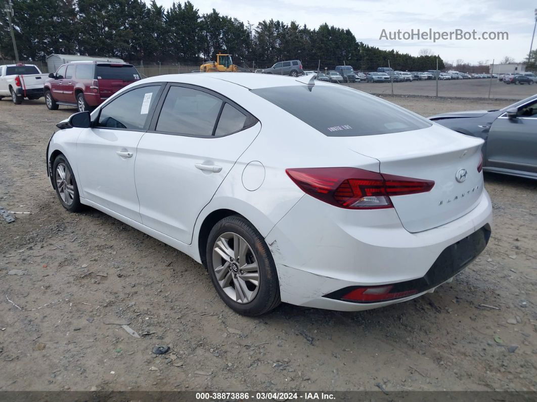 2019 Hyundai Elantra Sel White vin: 5NPD84LF2KH429552