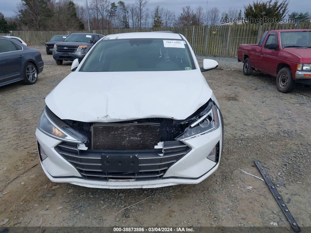 2019 Hyundai Elantra Sel White vin: 5NPD84LF2KH429552