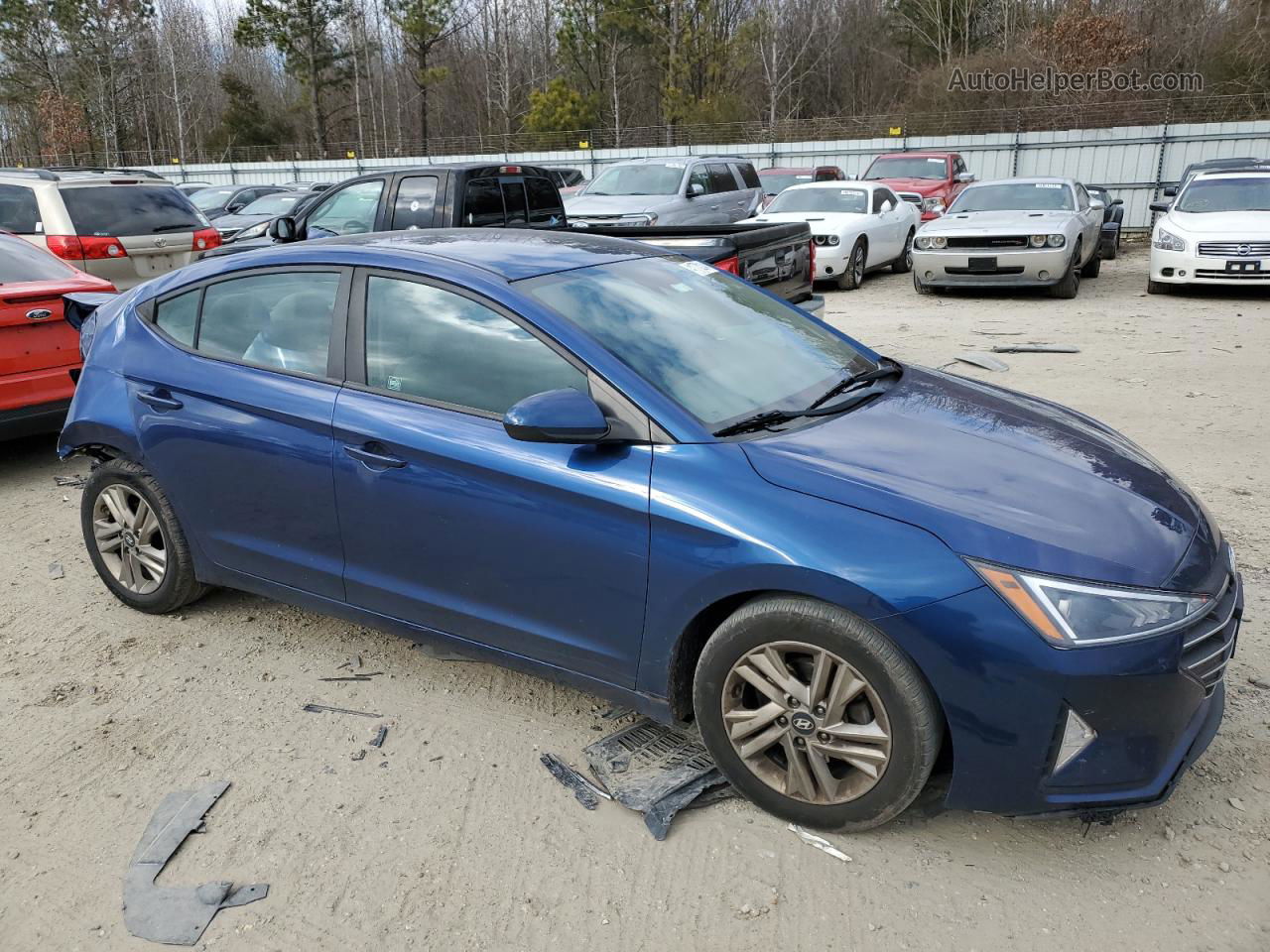 2019 Hyundai Elantra Sel Blue vin: 5NPD84LF2KH432547