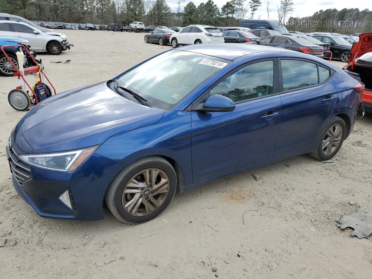 2019 Hyundai Elantra Sel Blue vin: 5NPD84LF2KH432547