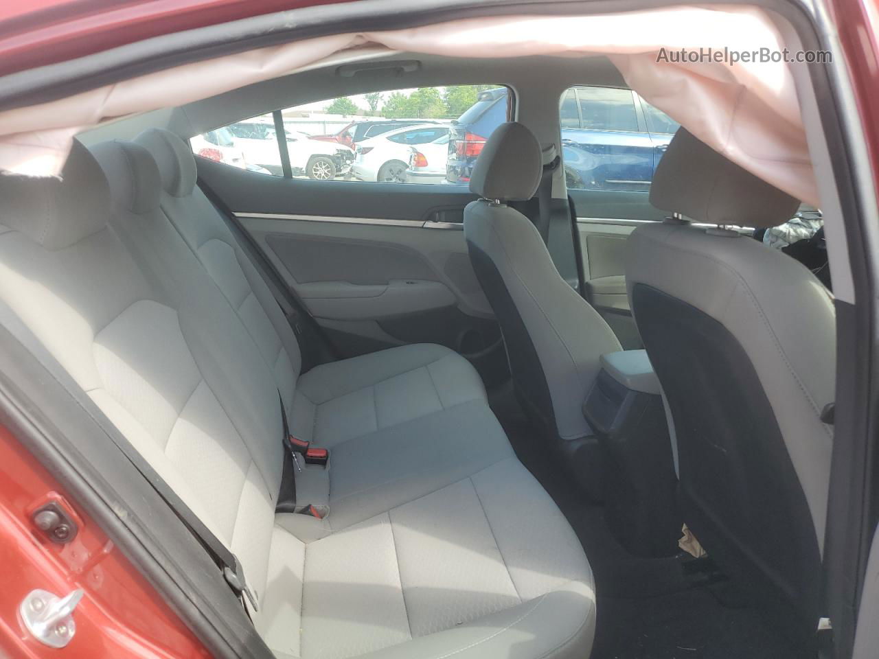 2019 Hyundai Elantra Sel Красный vin: 5NPD84LF2KH440308