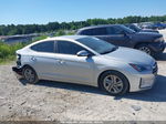 2019 Hyundai Elantra Sel Silver vin: 5NPD84LF2KH449431