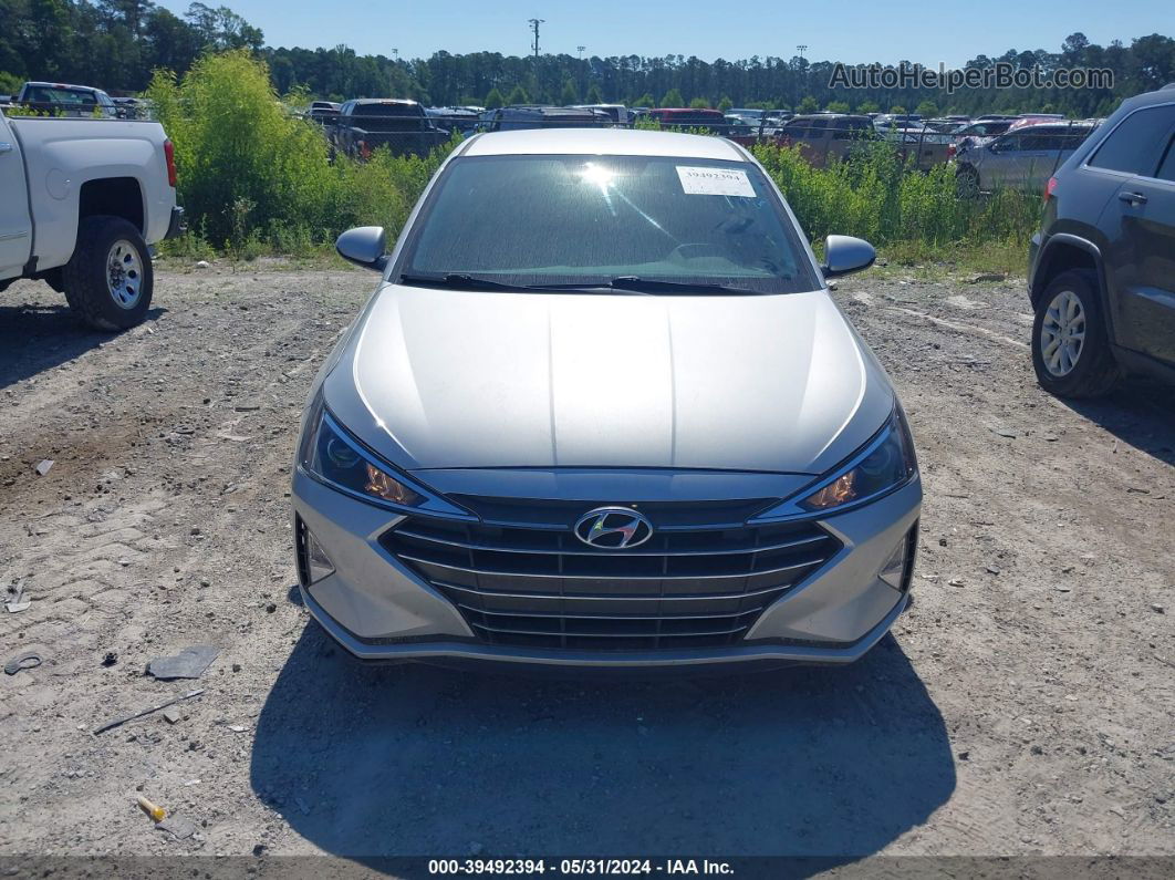 2019 Hyundai Elantra Sel Silver vin: 5NPD84LF2KH449431