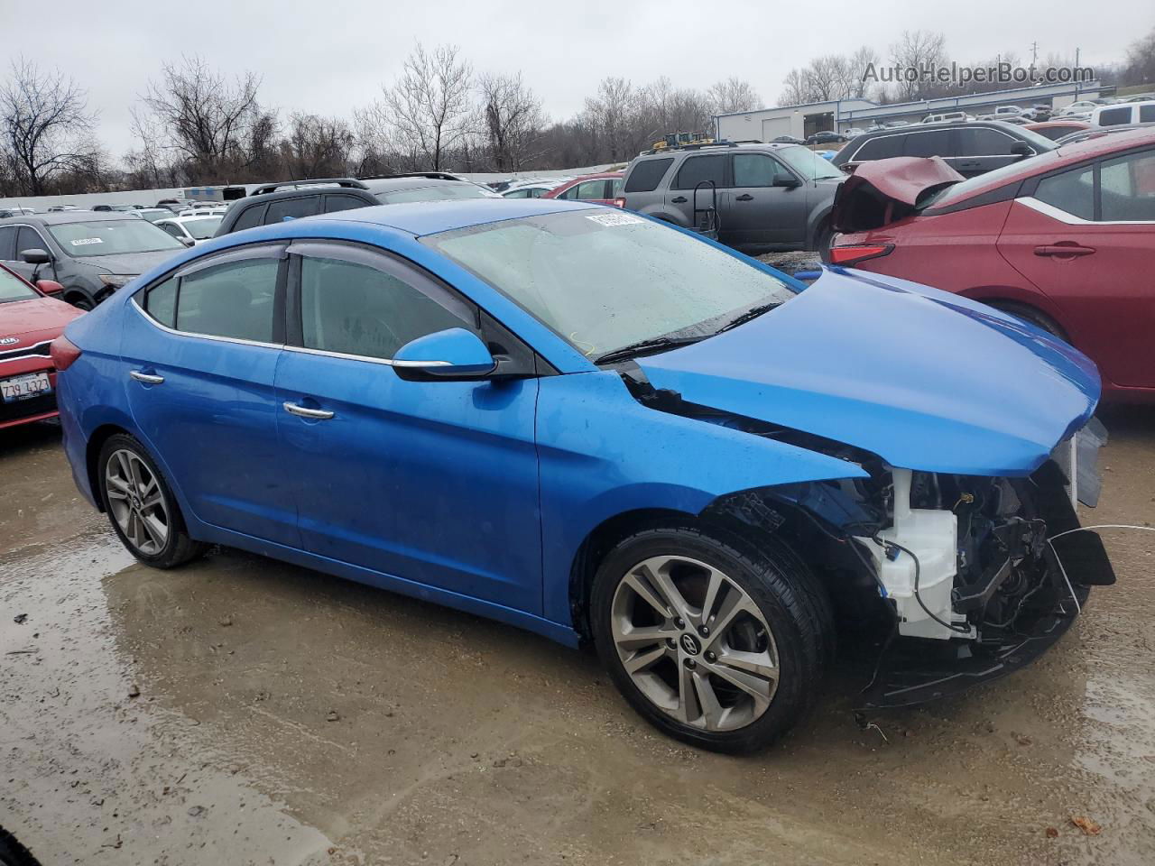 2017 Hyundai Elantra Se Blue vin: 5NPD84LF3HH009131