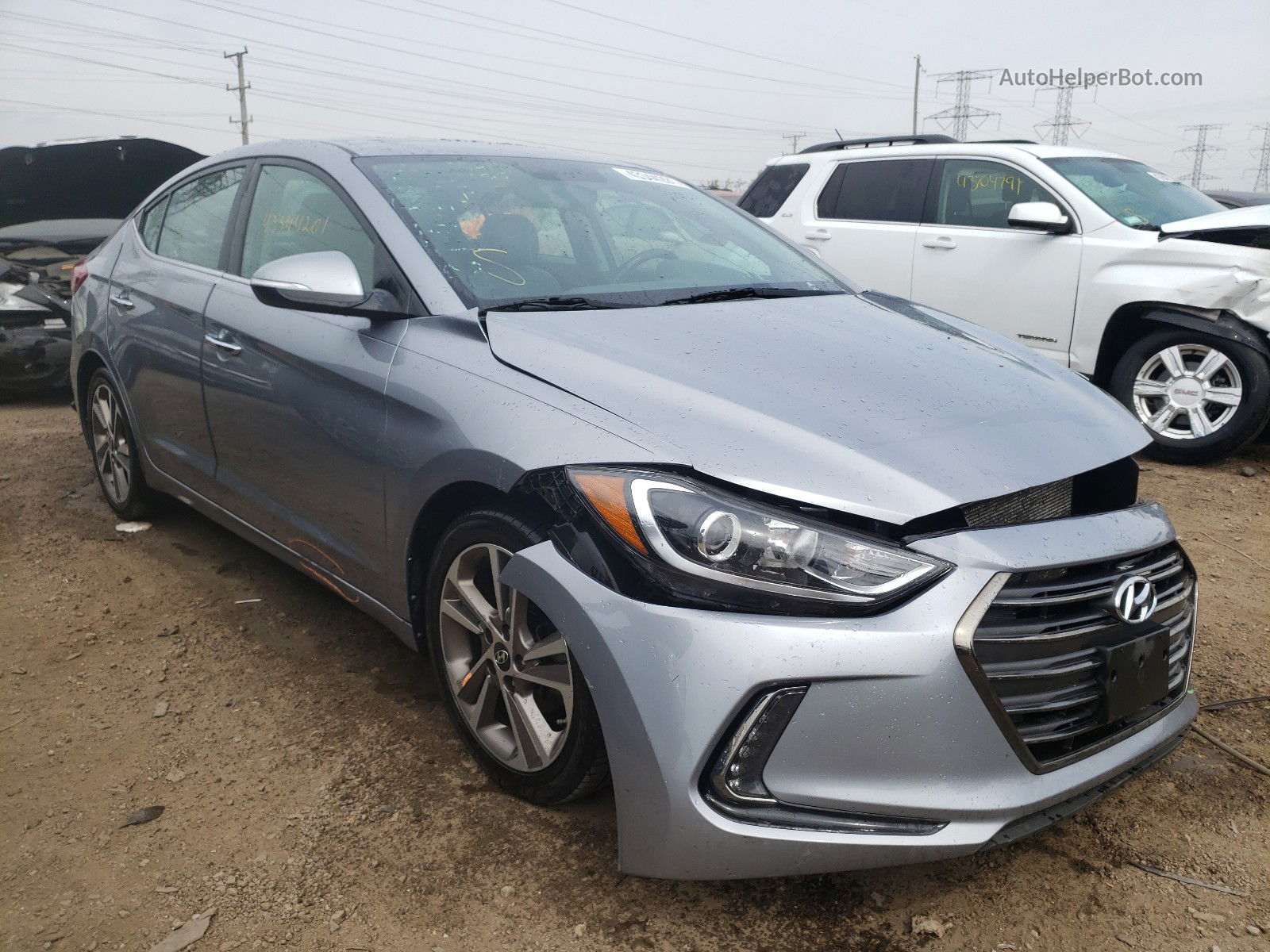 2017 Hyundai Elantra Se Серый vin: 5NPD84LF3HH016774