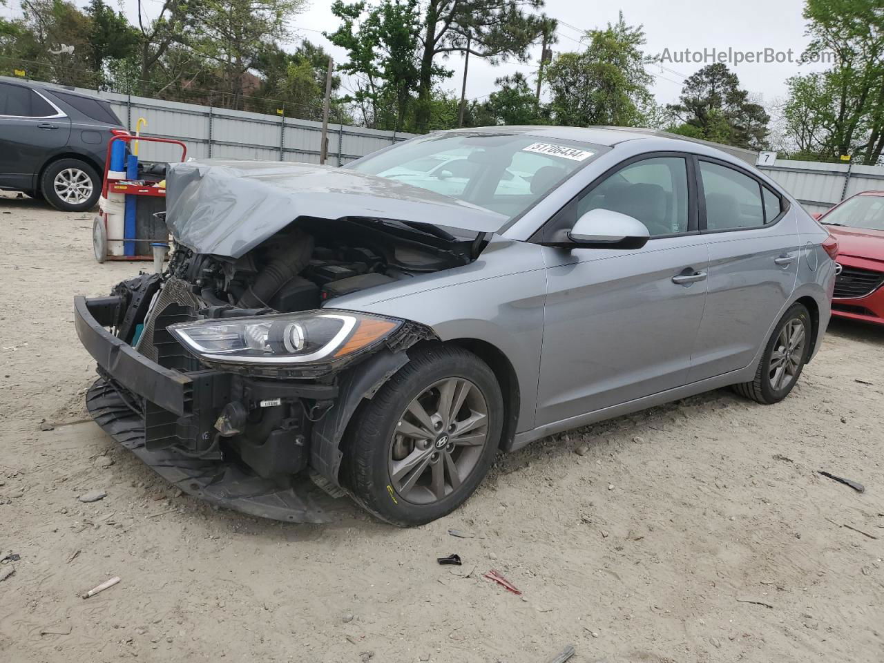 2017 Hyundai Elantra Se Silver vin: 5NPD84LF3HH027175