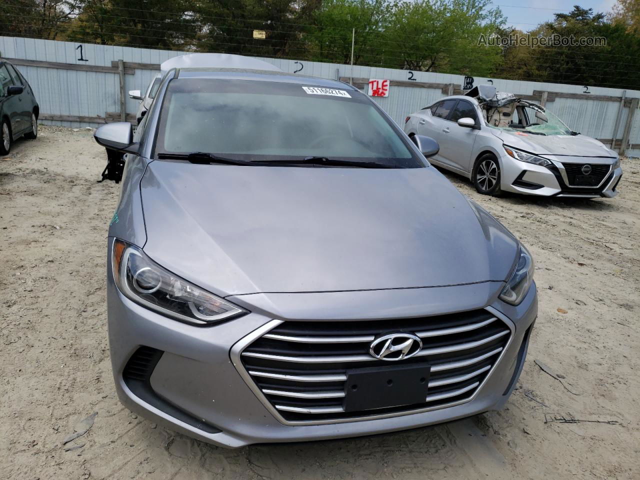 2017 Hyundai Elantra Se Серебряный vin: 5NPD84LF3HH044509