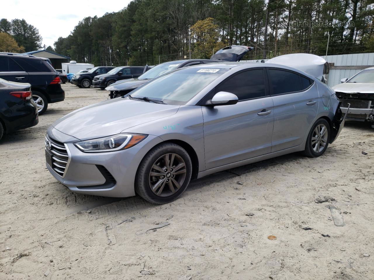 2017 Hyundai Elantra Se Silver vin: 5NPD84LF3HH044509