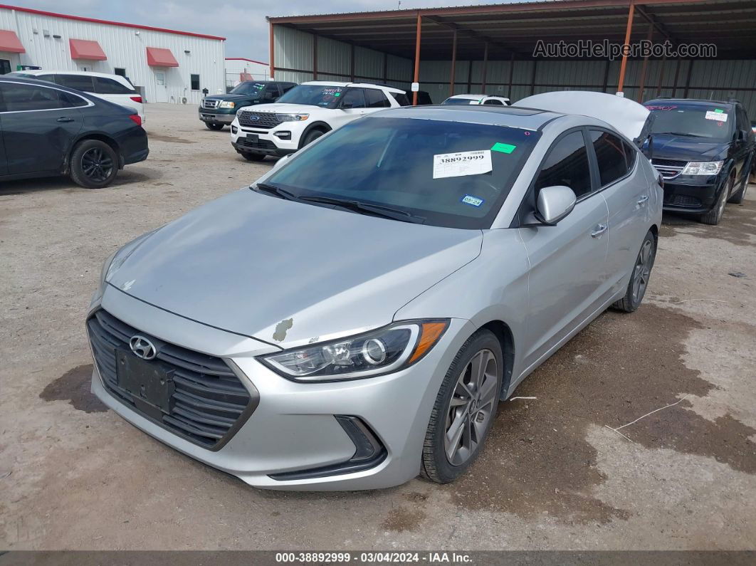 2017 Hyundai Elantra Limited Серебряный vin: 5NPD84LF3HH057180