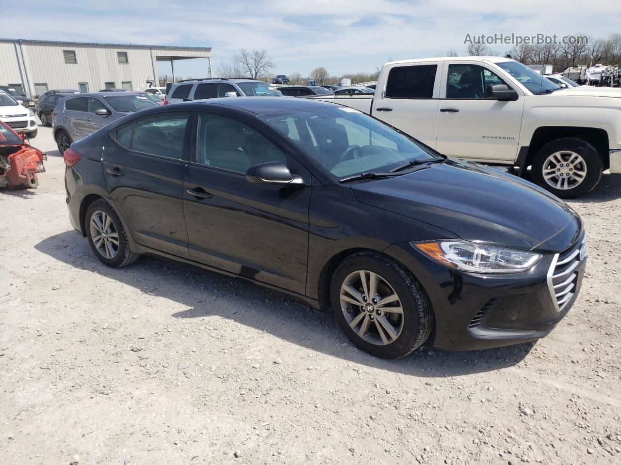 2017 Hyundai Elantra Se Черный vin: 5NPD84LF3HH077560