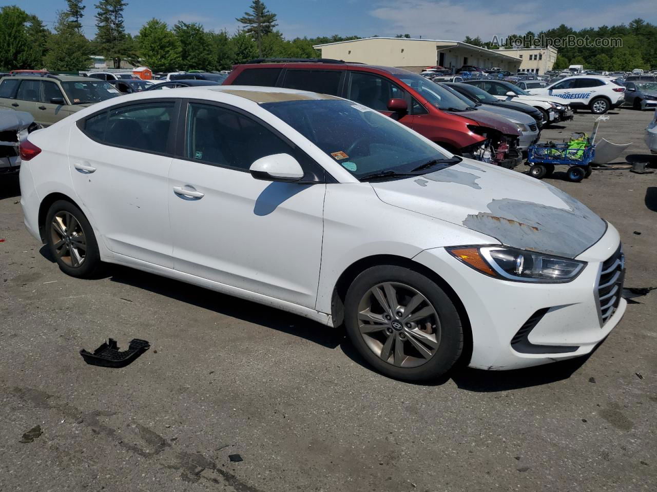 2017 Hyundai Elantra Se White vin: 5NPD84LF3HH088106