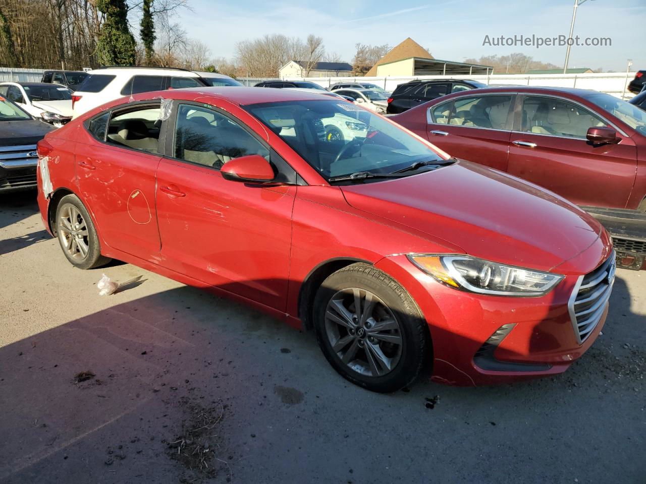 2017 Hyundai Elantra Se Red vin: 5NPD84LF3HH168358