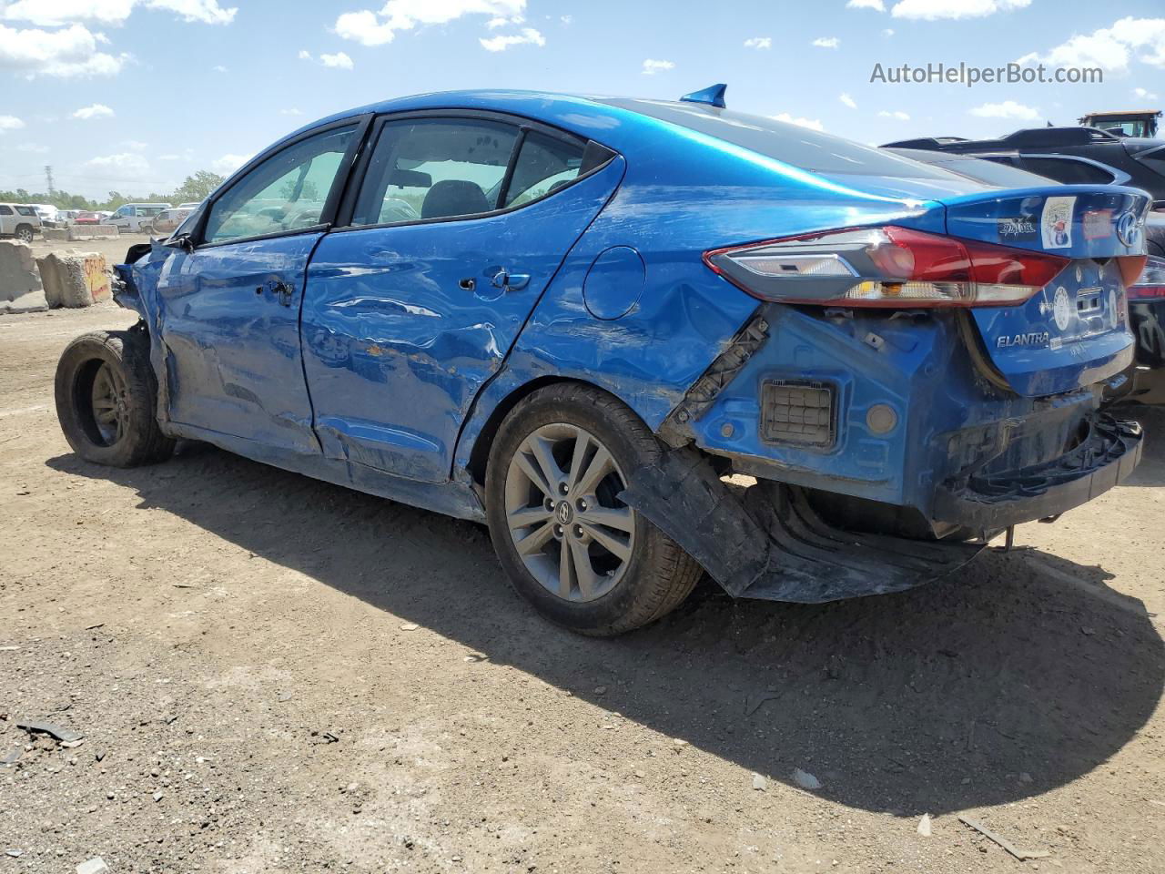 2017 Hyundai Elantra Se Синий vin: 5NPD84LF3HH169820