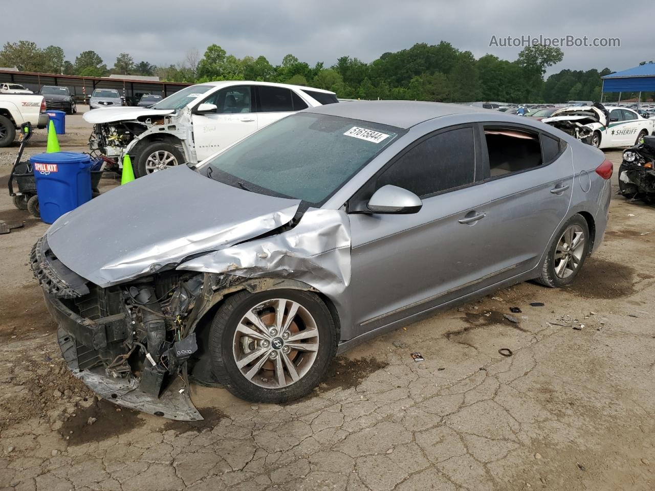 2017 Hyundai Elantra Se Silver vin: 5NPD84LF3HH200239