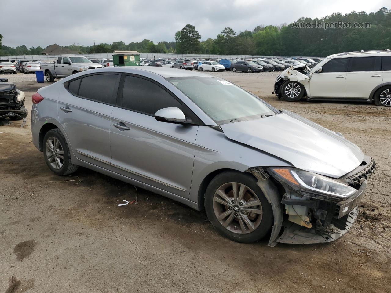 2017 Hyundai Elantra Se Silver vin: 5NPD84LF3HH200239