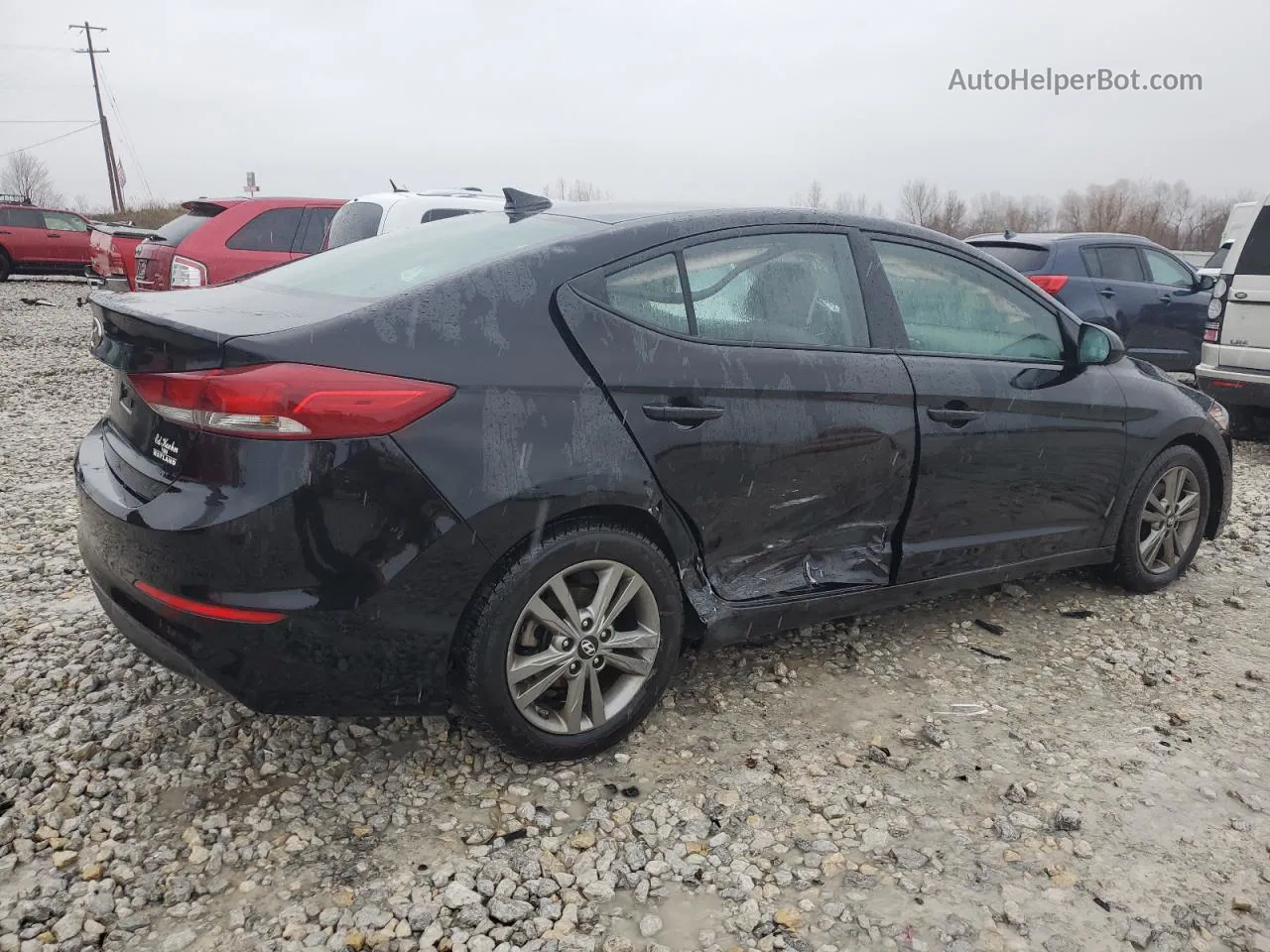 2018 Hyundai Elantra Sel Black vin: 5NPD84LF3JH223932