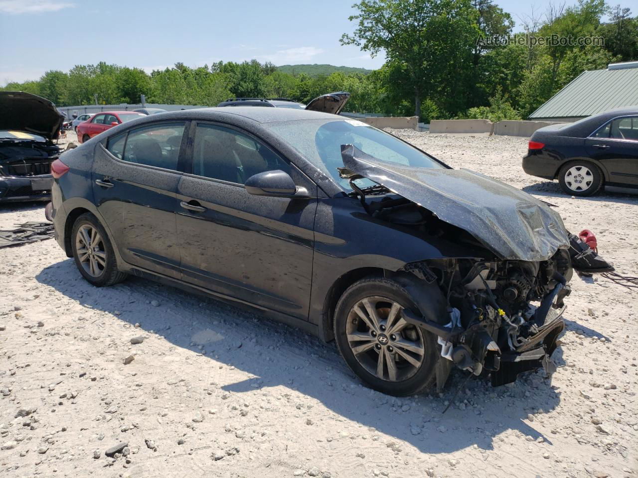 2018 Hyundai Elantra Sel Black vin: 5NPD84LF3JH282303