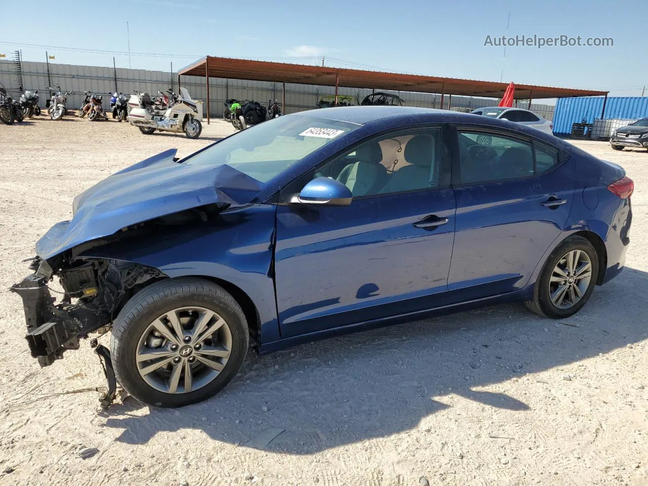 2018 Hyundai Elantra Sel Blue vin: 5NPD84LF3JH283726