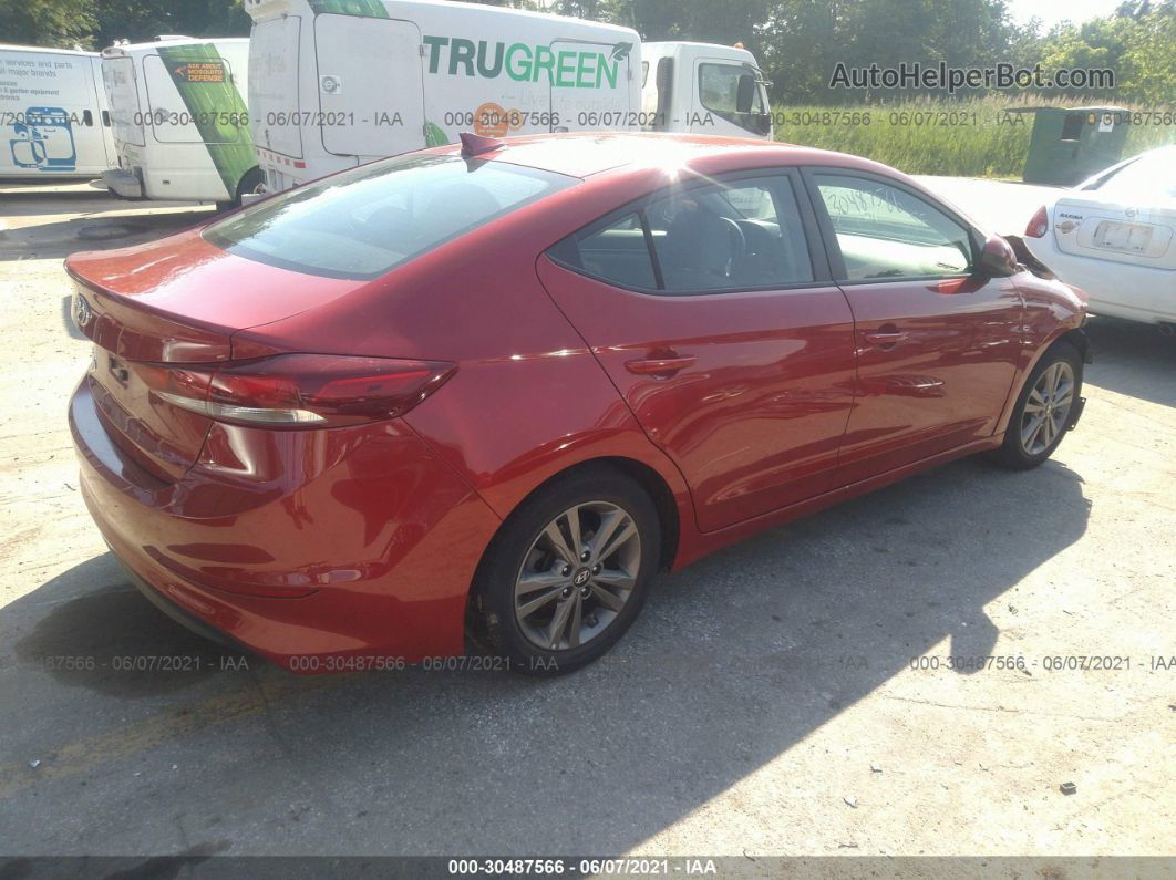 2018 Hyundai Elantra Sel Красный vin: 5NPD84LF3JH300850