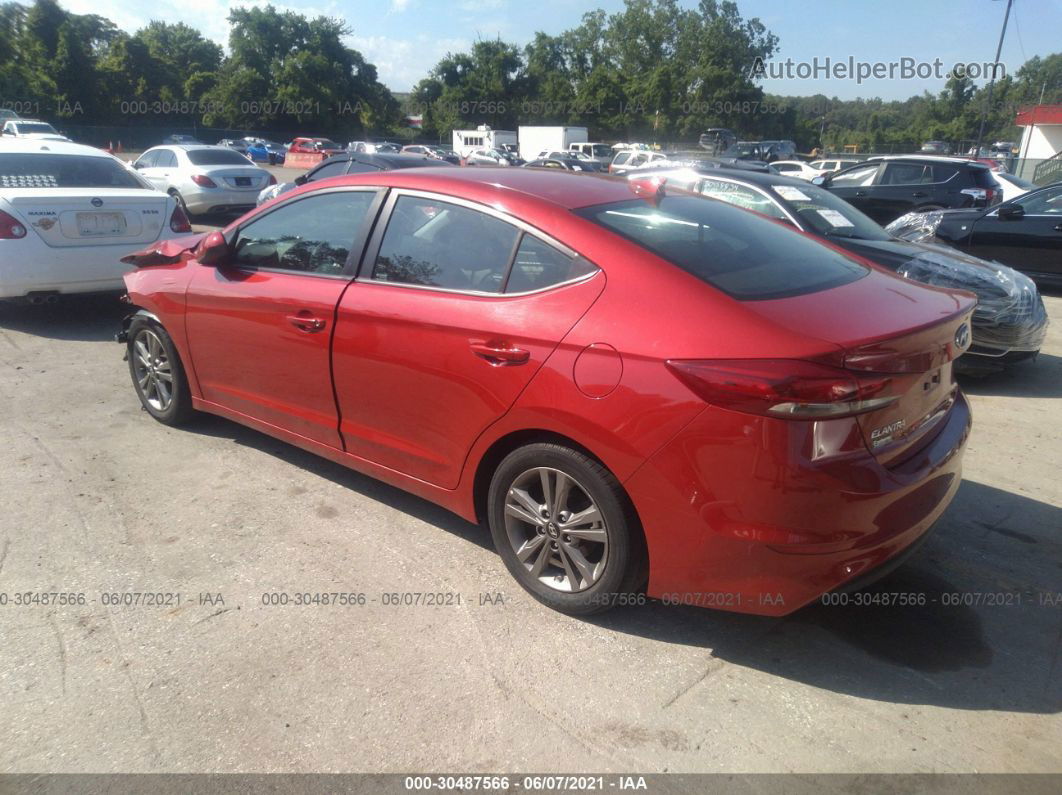 2018 Hyundai Elantra Sel Красный vin: 5NPD84LF3JH300850