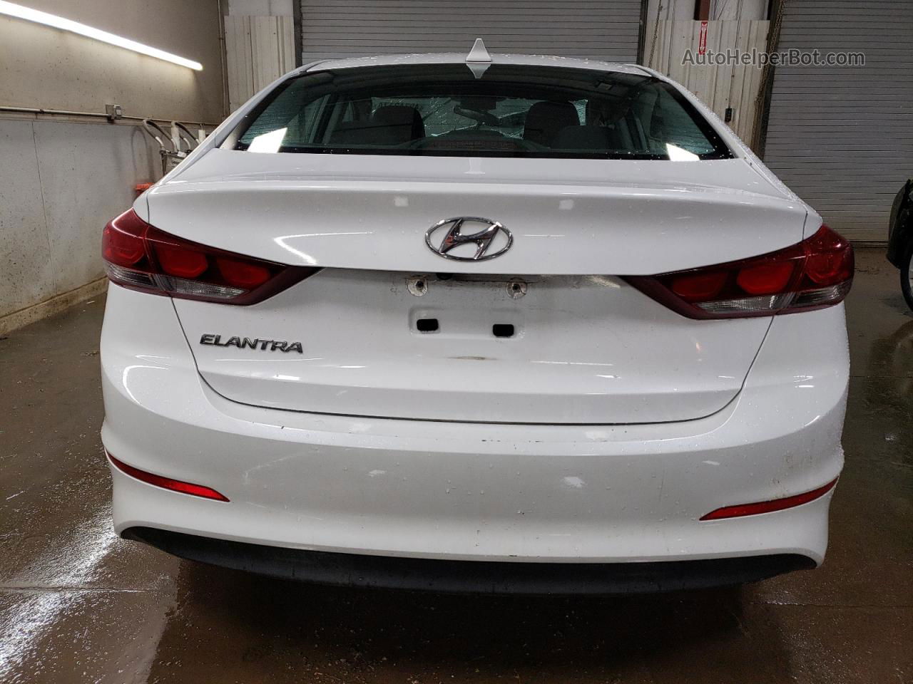 2018 Hyundai Elantra Sel White vin: 5NPD84LF3JH318555