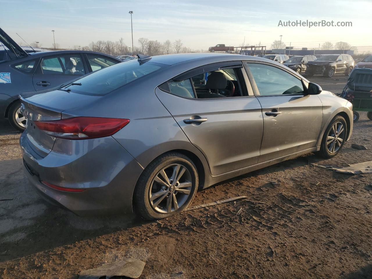 2018 Hyundai Elantra Sel Gray vin: 5NPD84LF3JH323934