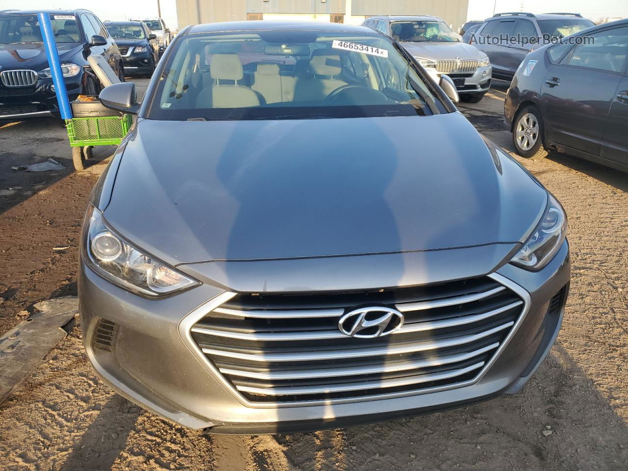 2018 Hyundai Elantra Sel Gray vin: 5NPD84LF3JH323934