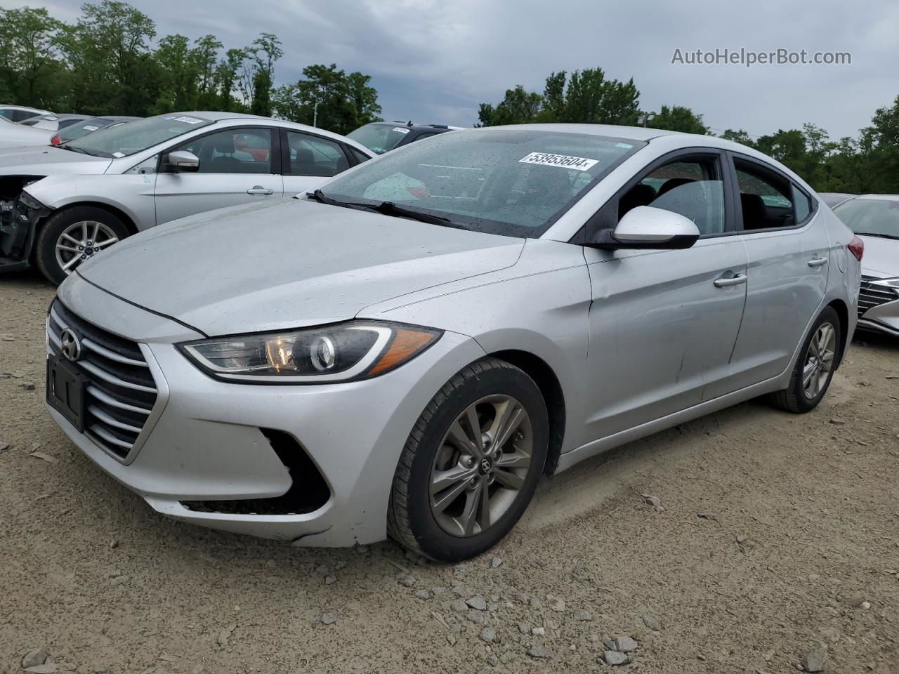 2018 Hyundai Elantra Sel Silver vin: 5NPD84LF3JH370784