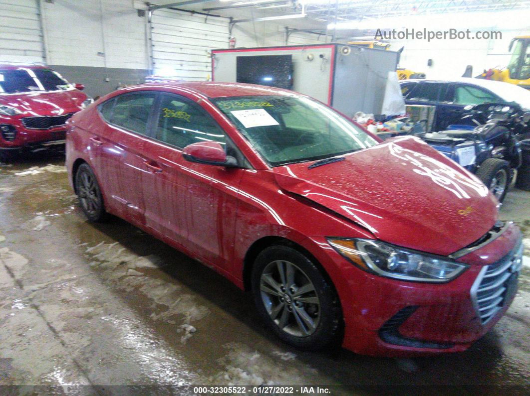 2018 Hyundai Elantra Sel Красный vin: 5NPD84LF3JH381168