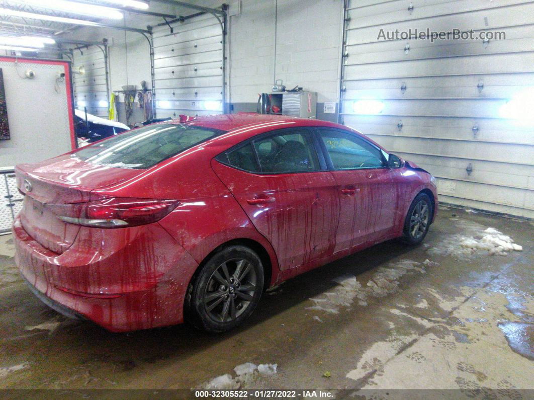 2018 Hyundai Elantra Sel Красный vin: 5NPD84LF3JH381168