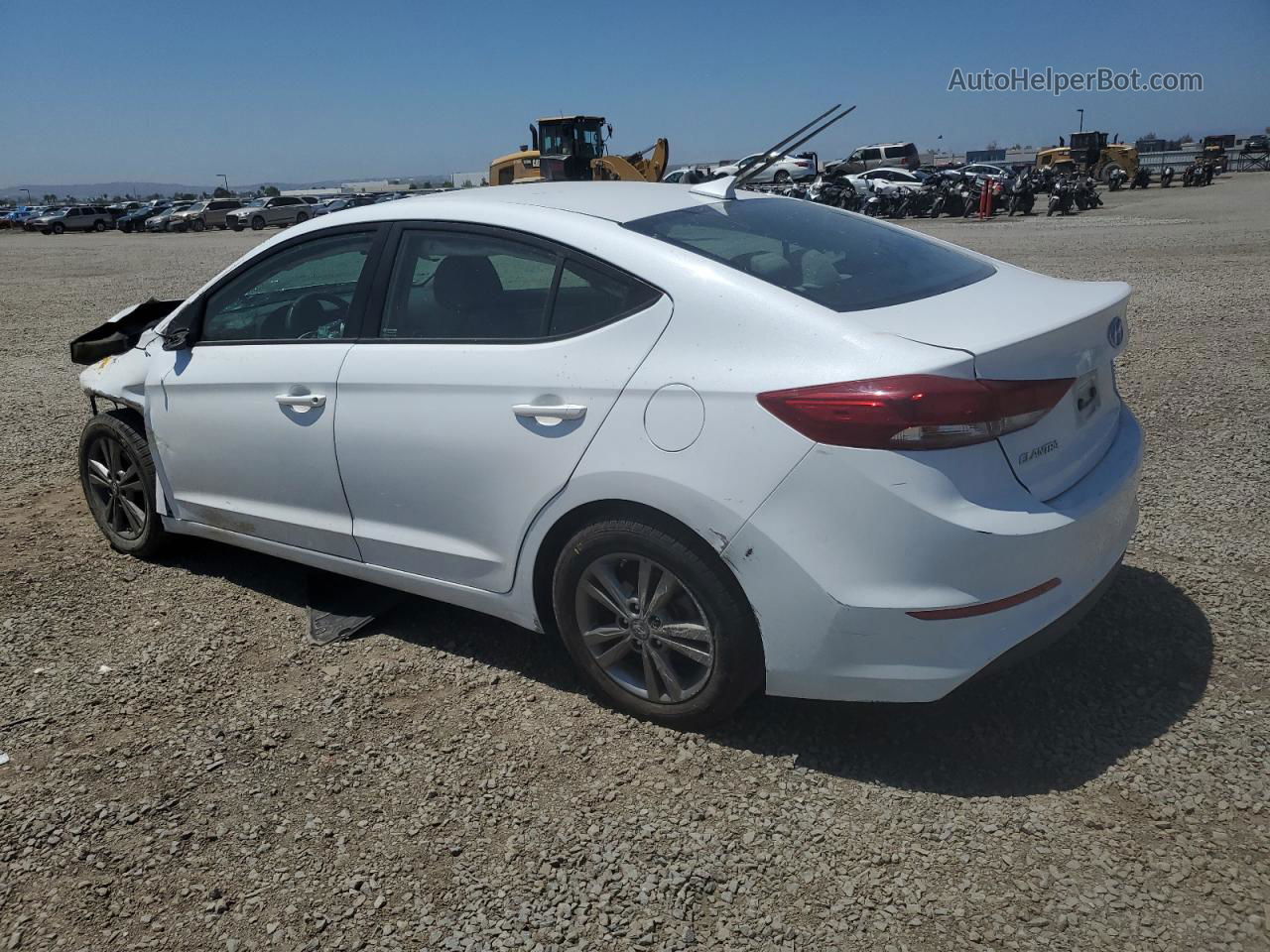 2018 Hyundai Elantra Sel White vin: 5NPD84LF3JH396804