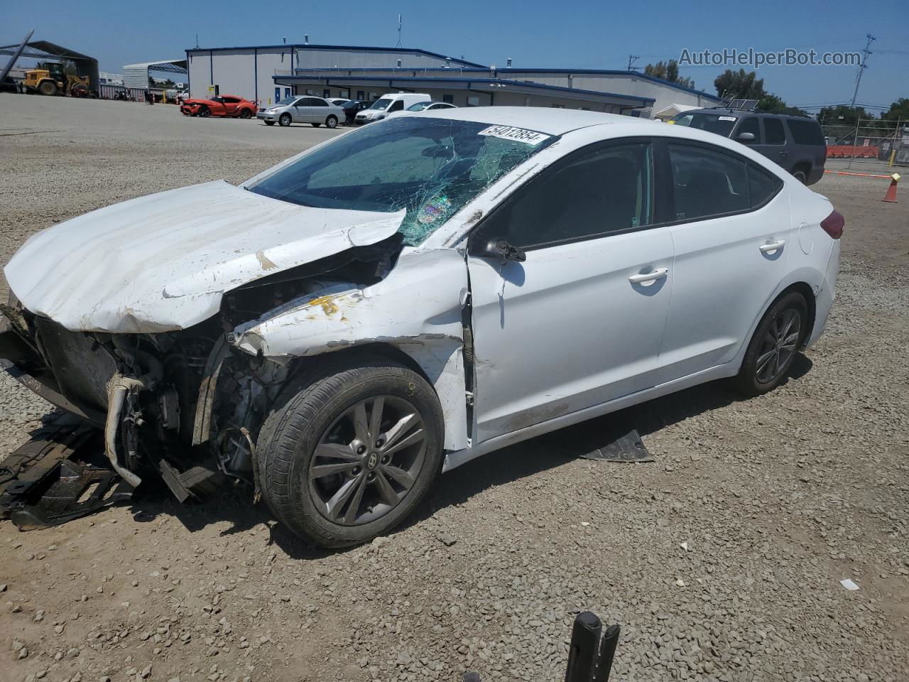 2018 Hyundai Elantra Sel White vin: 5NPD84LF3JH396804