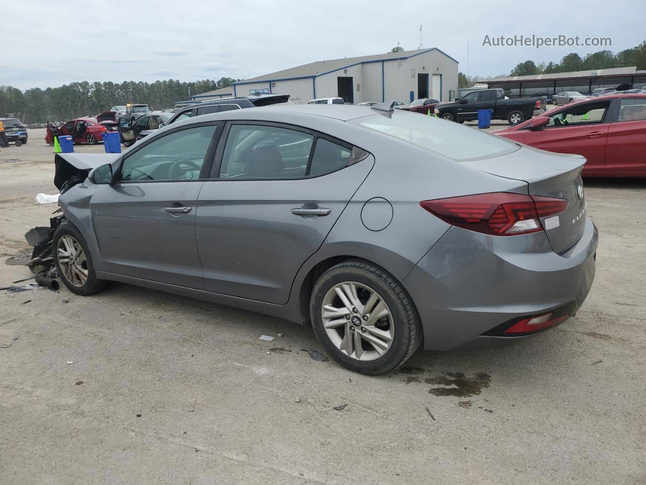 2019 Hyundai Elantra Sel Gray vin: 5NPD84LF3KH405213