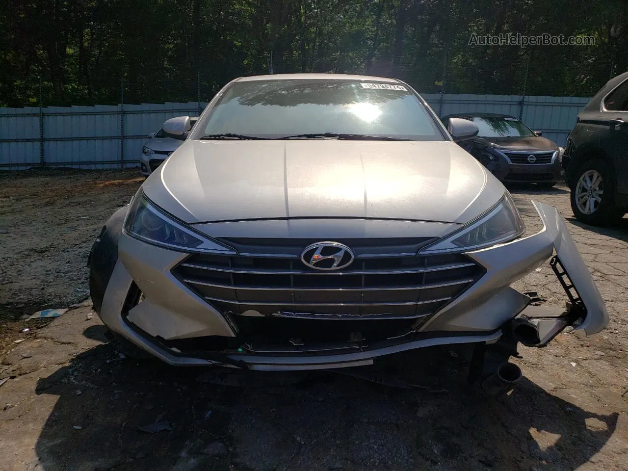 2019 Hyundai Elantra Sel Silver vin: 5NPD84LF3KH420276