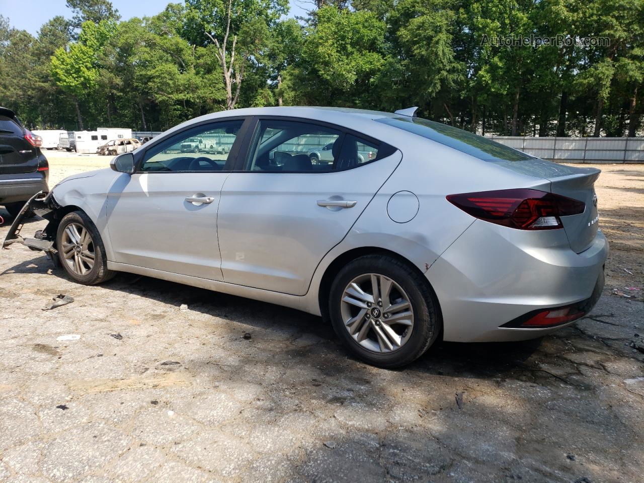 2019 Hyundai Elantra Sel Silver vin: 5NPD84LF3KH420276