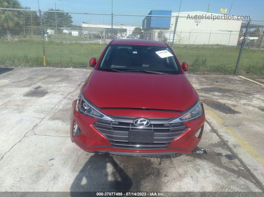 2019 Hyundai Elantra Sel Красный vin: 5NPD84LF3KH448840