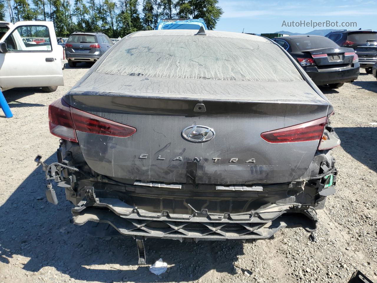 2019 Hyundai Elantra Sel Серый vin: 5NPD84LF3KH450989