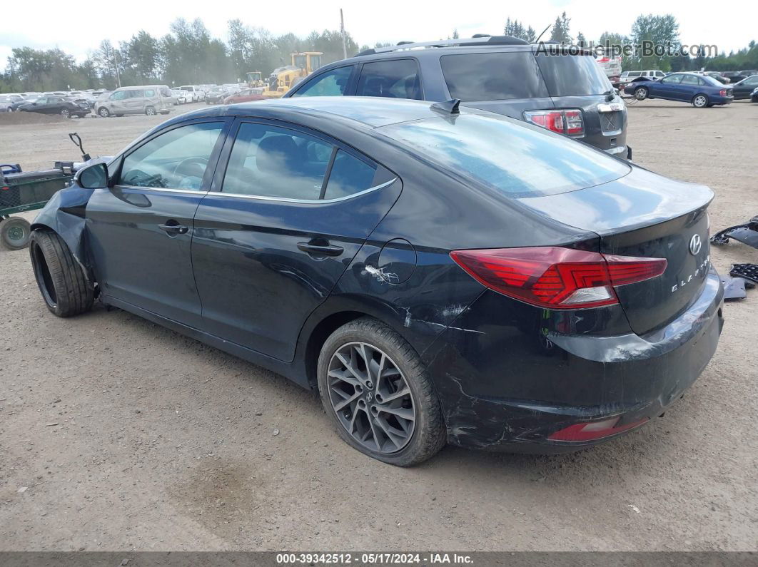 2019 Hyundai Elantra Limited Черный vin: 5NPD84LF3KH456467