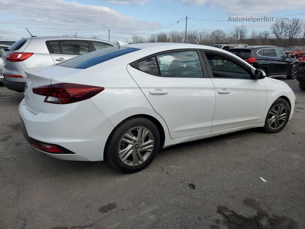 2019 Hyundai Elantra Sel White vin: 5NPD84LF3KH460972