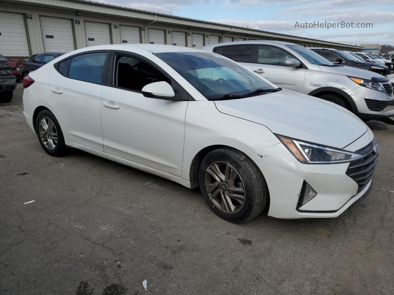 2019 Hyundai Elantra Sel White vin: 5NPD84LF3KH460972