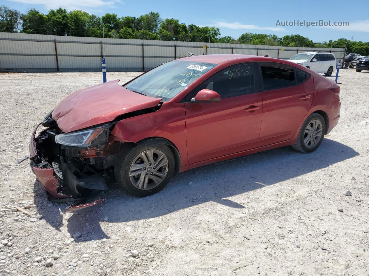 2019 Hyundai Elantra Sel Maroon vin: 5NPD84LF3KH482311