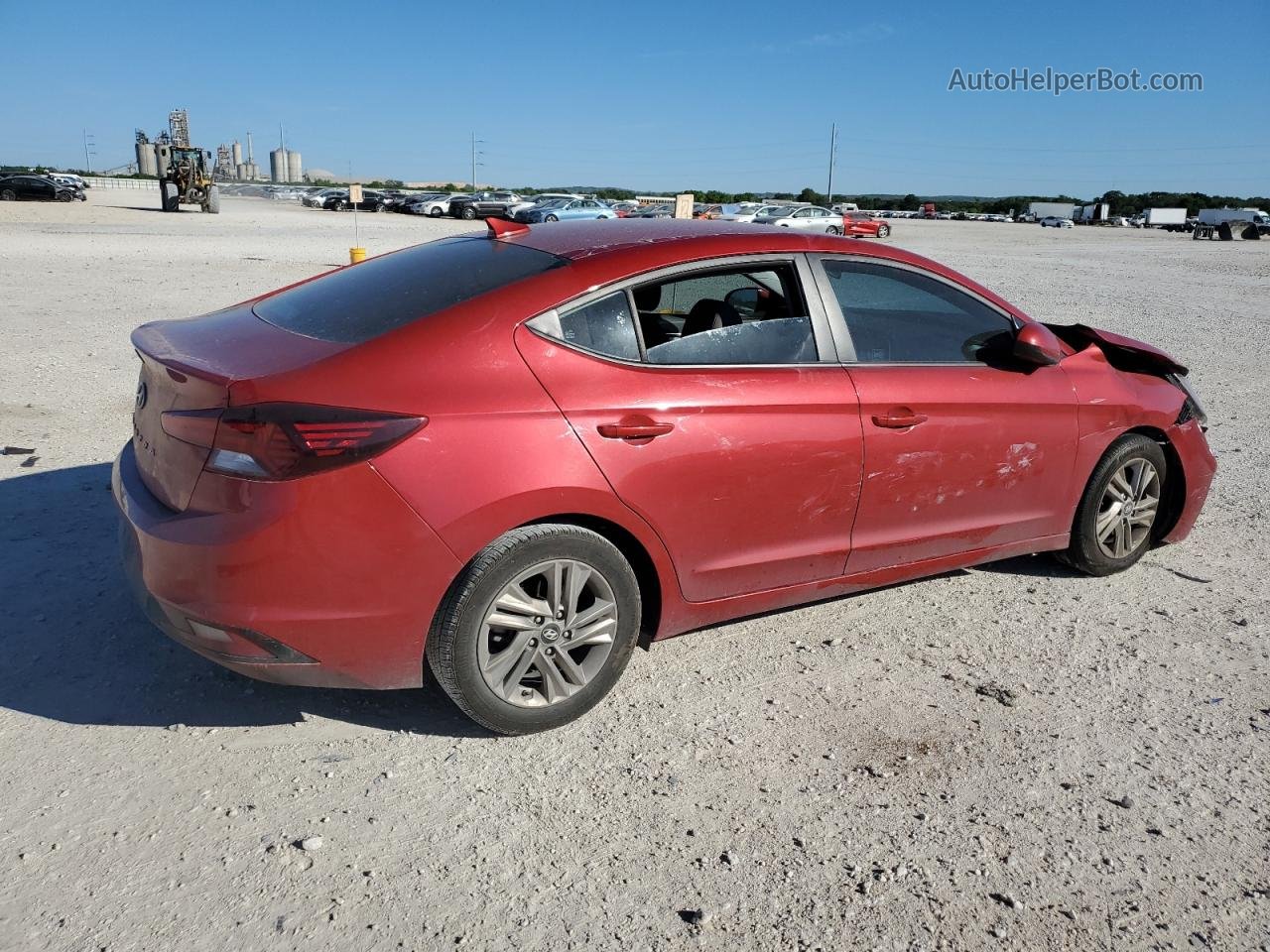 2019 Hyundai Elantra Sel Темно-бордовый vin: 5NPD84LF3KH482311