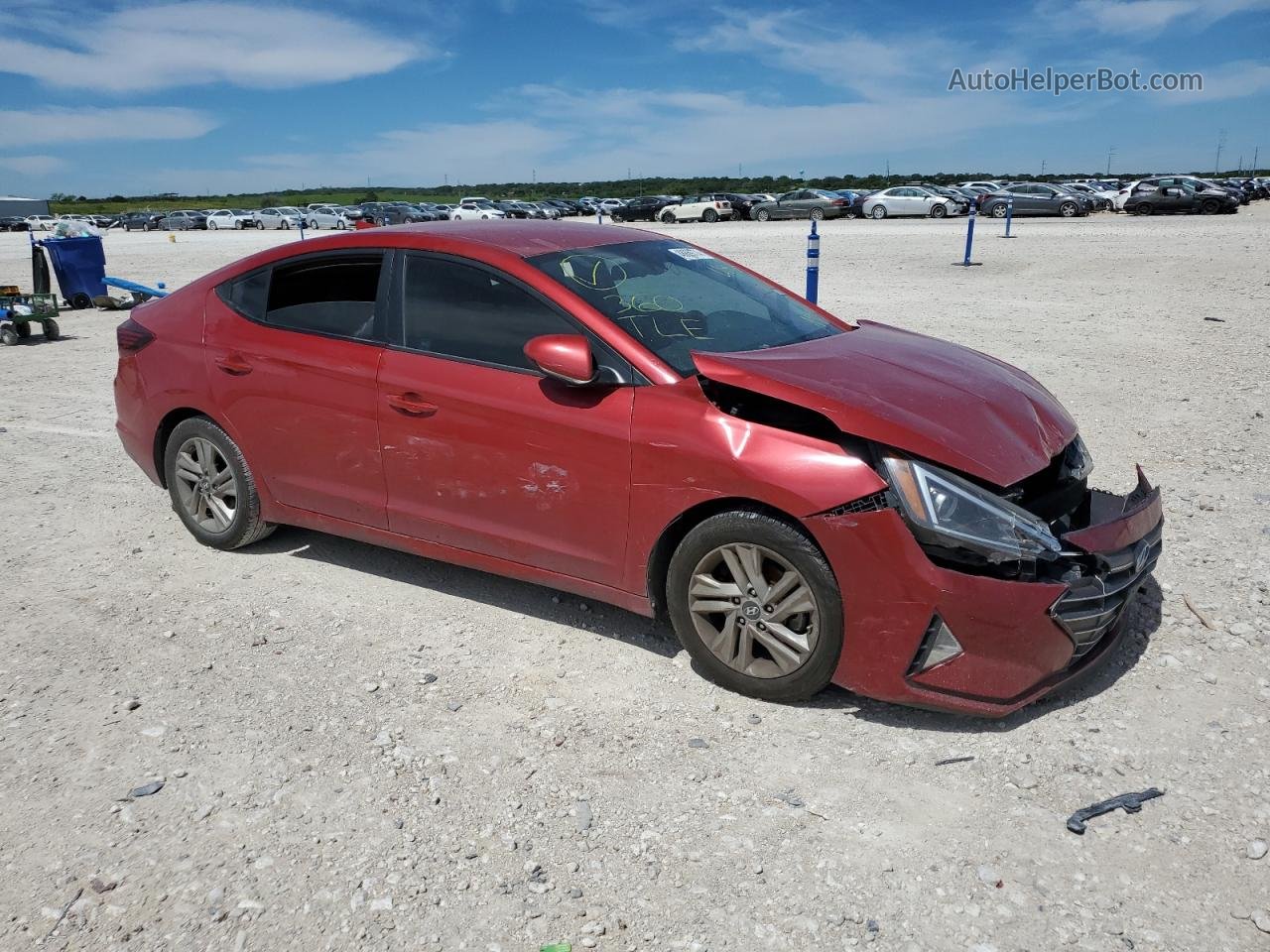 2019 Hyundai Elantra Sel Maroon vin: 5NPD84LF3KH482311