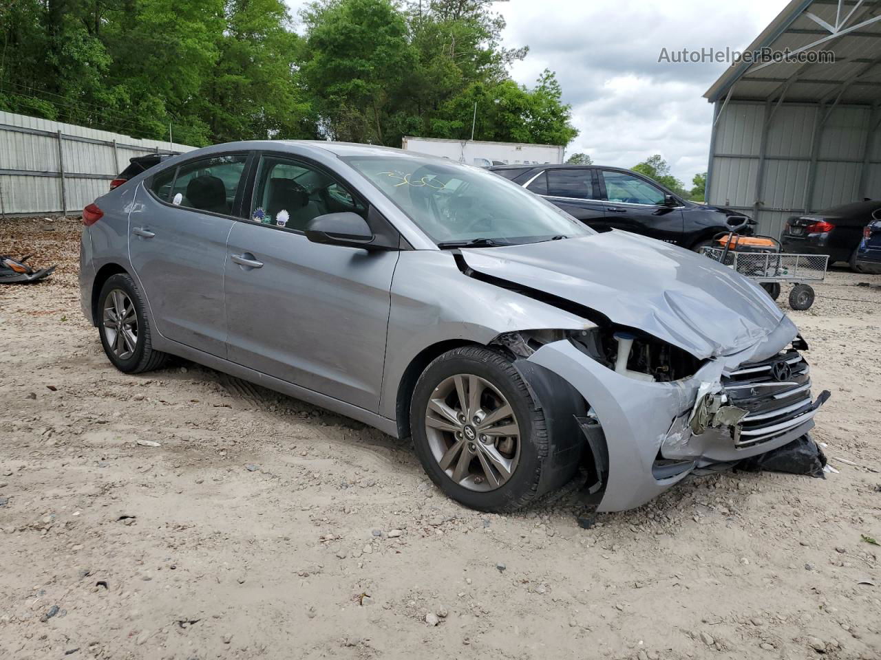 2017 Hyundai Elantra Se Silver vin: 5NPD84LF4HH001362