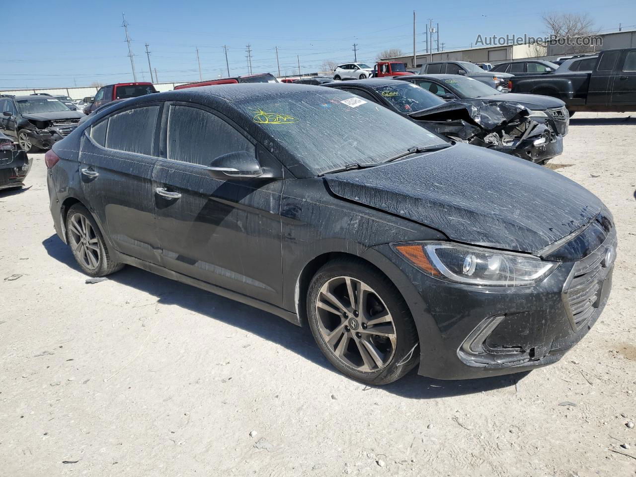 2017 Hyundai Elantra Se Черный vin: 5NPD84LF4HH026634