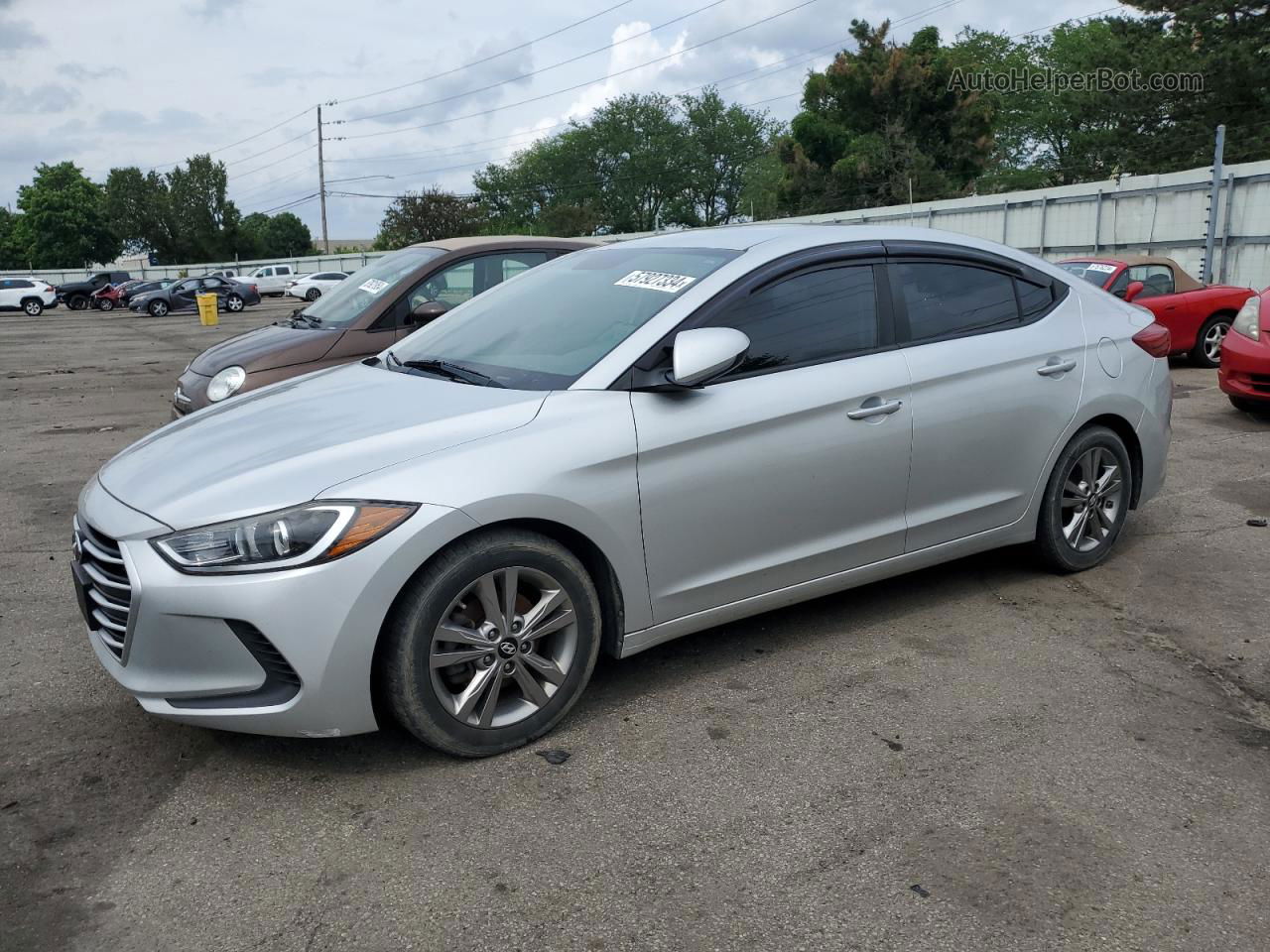 2017 Hyundai Elantra Se Silver vin: 5NPD84LF4HH027377