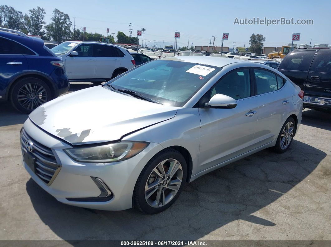 2017 Hyundai Elantra Limited Silver vin: 5NPD84LF4HH039206